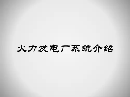 火电厂系统简介
