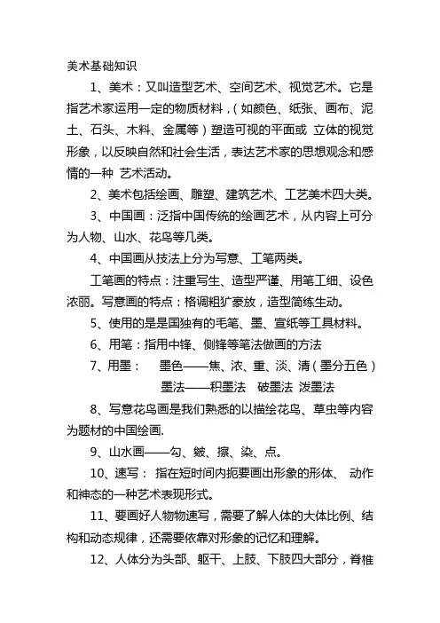 美术基础知识
