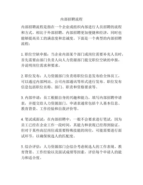 内部招聘流程