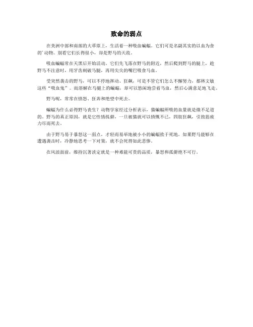 致命的弱点