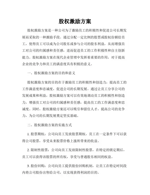 股权激励方案