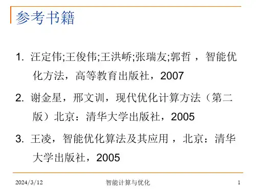 智能计算与现代优化方法ppt课件