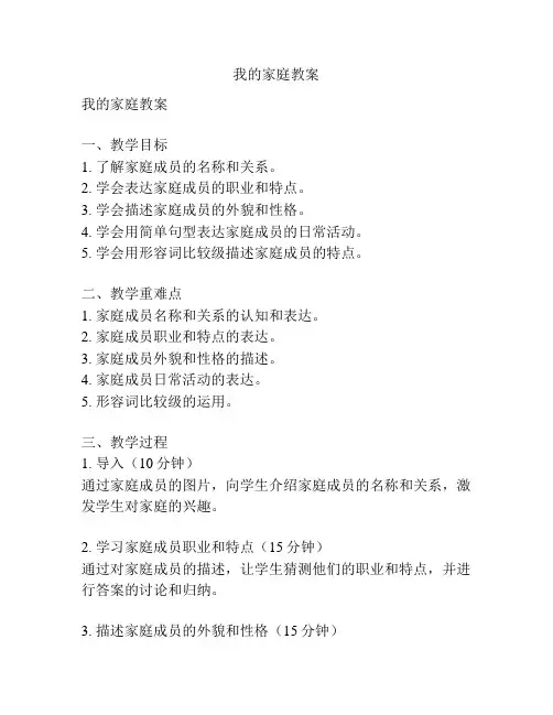我的家庭教案