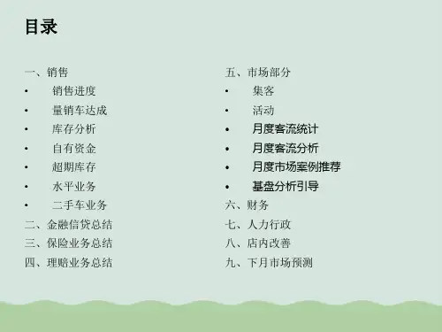 某公司月度经营总结报告ppt课件