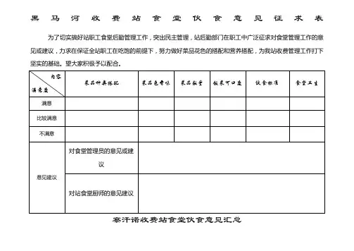 食堂意见征求