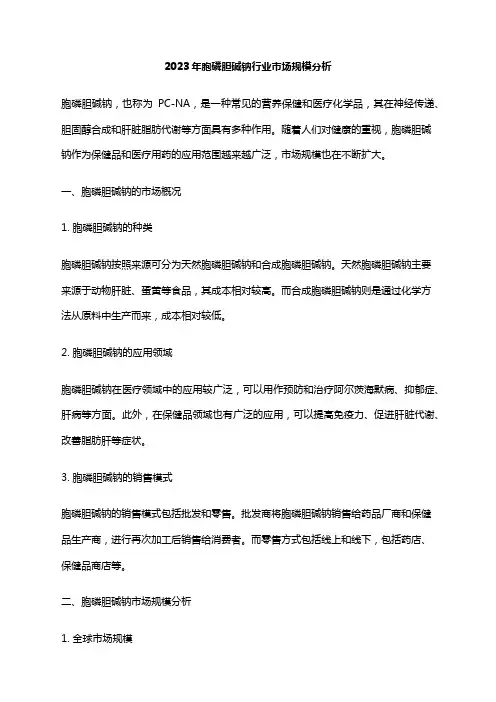 2023年胞磷胆碱钠行业市场规模分析