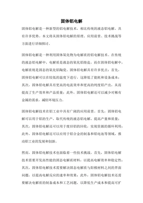 固体铝电解