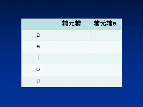 人教版四年级英语上册语音专项总结