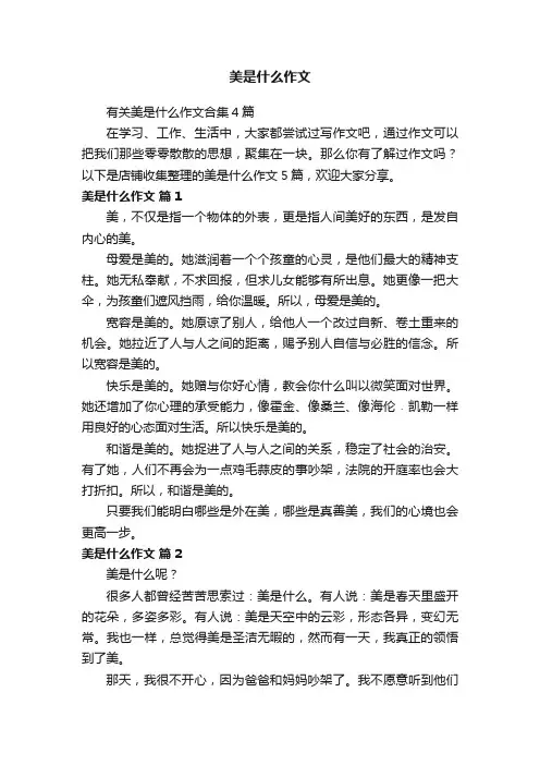 美是什么作文