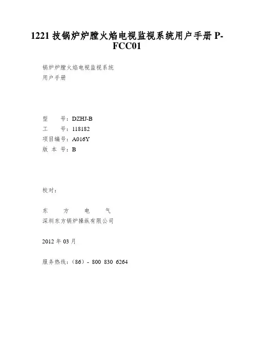 1221技锅炉炉膛火焰电视监视系统用户手册P-FCC01