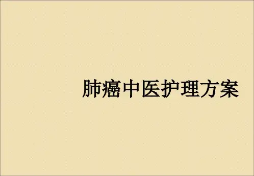 肺癌中医护理方案