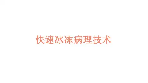 病理快速冰冻技术