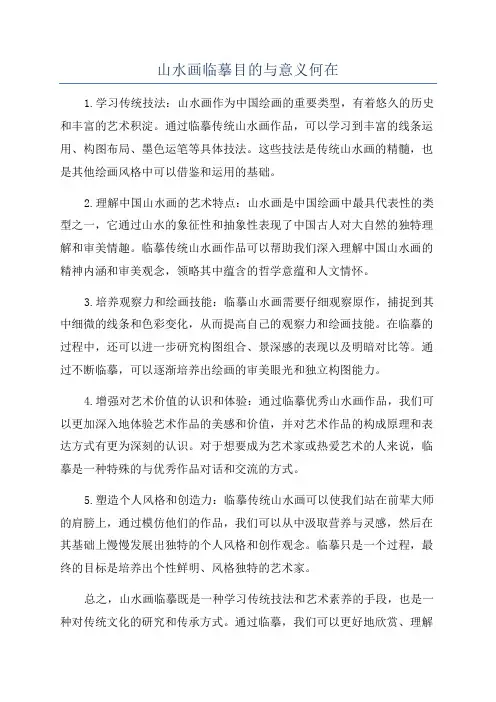 山水画临摹目的与意义何在