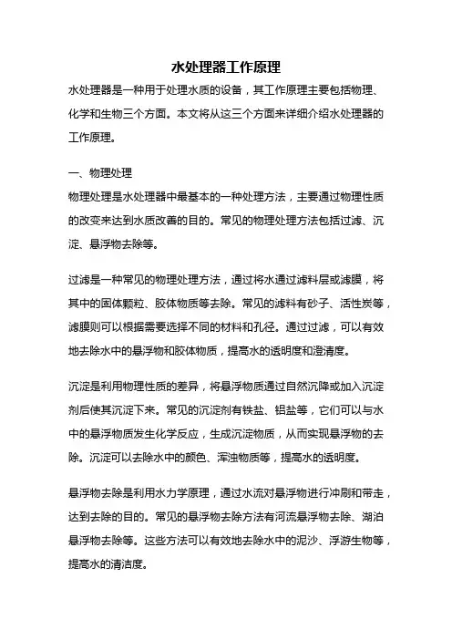 水处理器工作原理