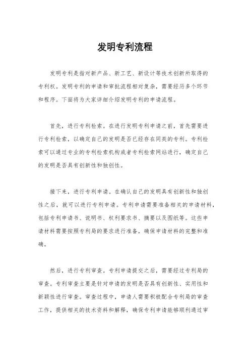 发明专利流程