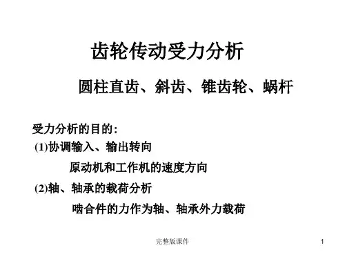 齿轮传动受力分析ppt课件