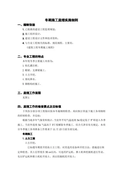 冬期施工监理实施细则