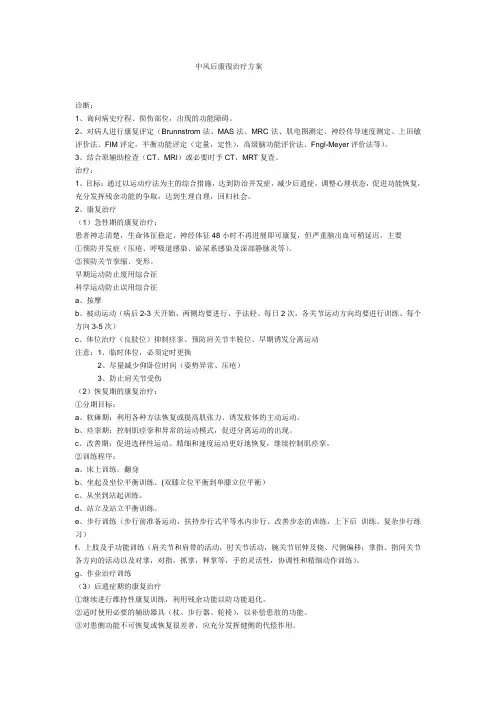 中风后康复