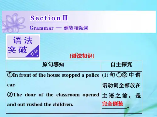 高中英语Module3 SectionⅢGrammar_倒装和强调课件外研版选修7
