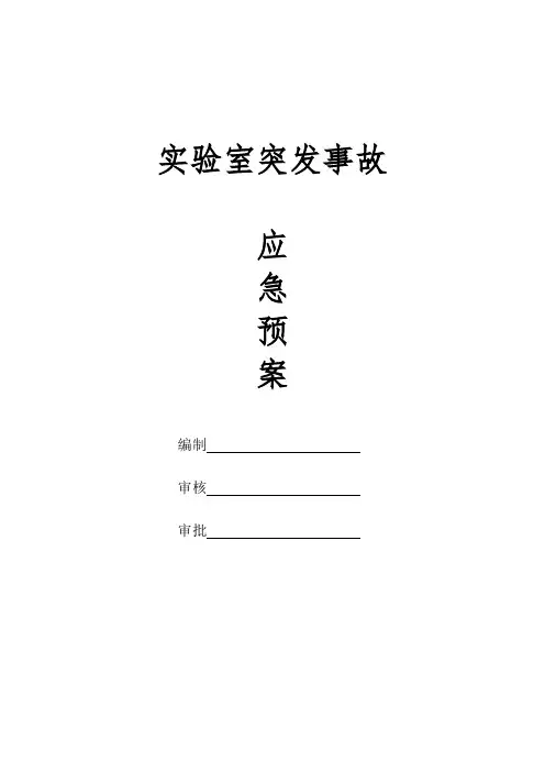 实验室突发事故应急预案