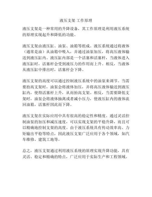 液压支架 工作原理