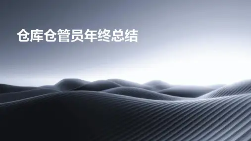 仓库仓管员年终总结PPT