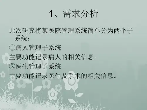 某医院住院部管理系统医院E-R图