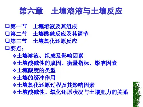 06第六章土壤溶液与土壤反应