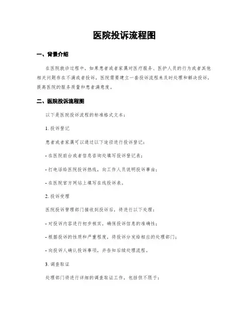 医院投诉流程图