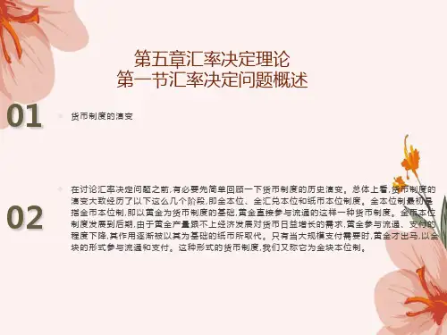 汇率决定理论第一节汇率决定问题概述