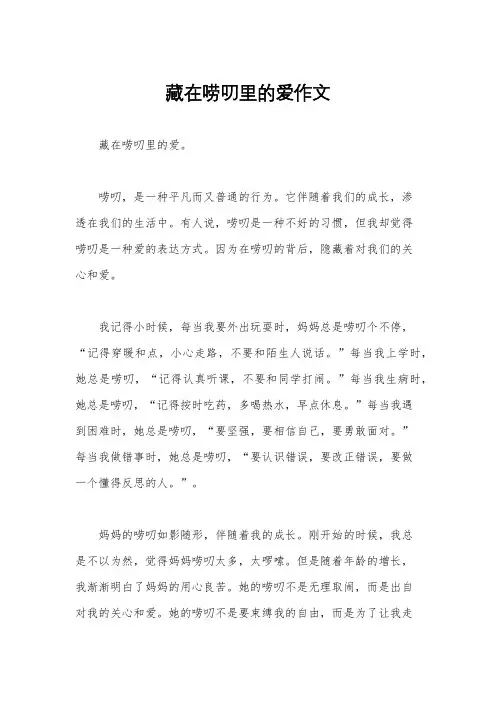 藏在唠叨里的爱作文