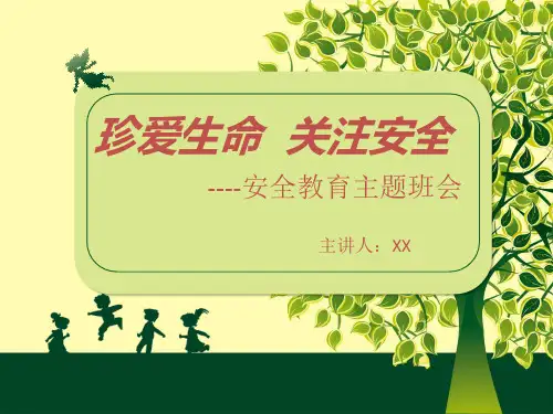 安全教育主题班会ppt