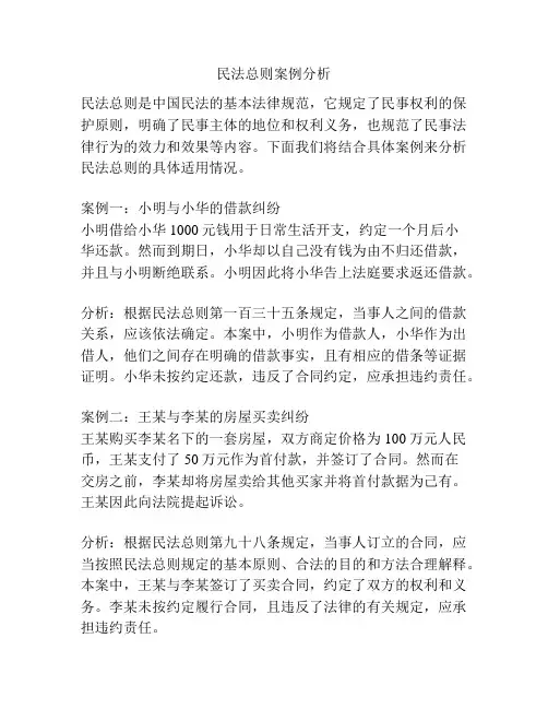 民法总则案例分析