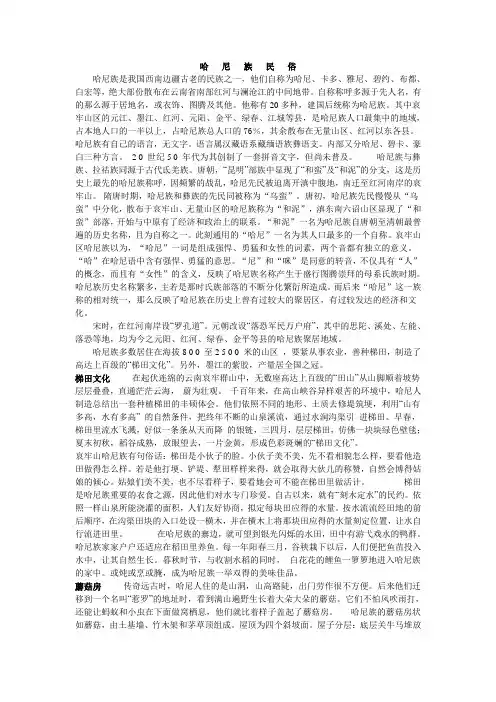 哈尼族风俗