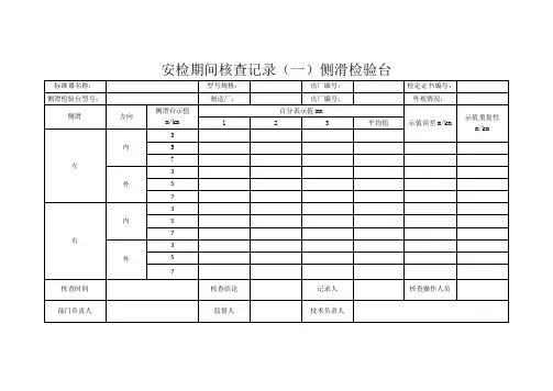 安检期间核查记录