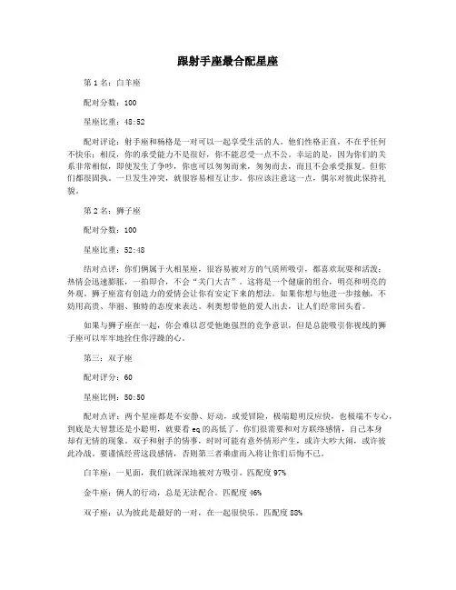 跟射手座最合配星座