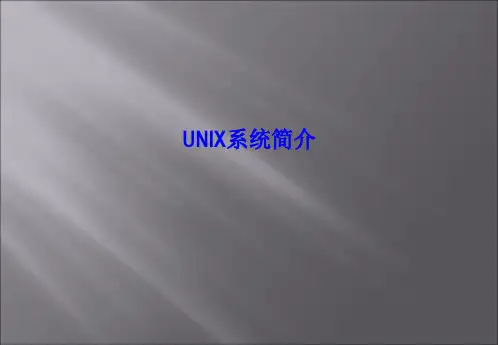 UNIX系统简介