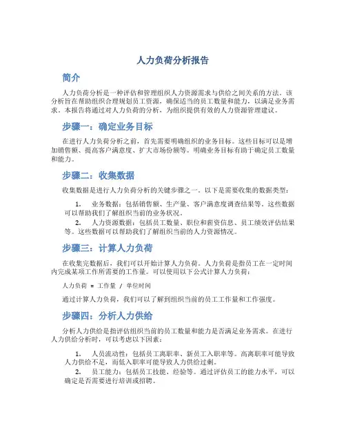 人力负荷分析报告