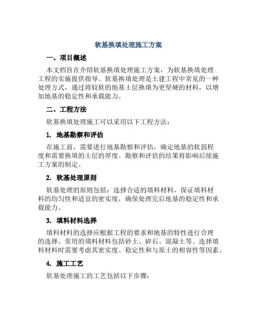 软基换填处理施工方案