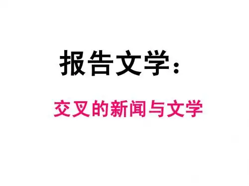 《交叉的新闻与文学》优秀课件