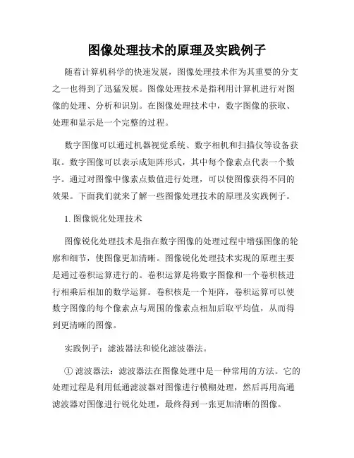 图像处理技术的原理及实践例子