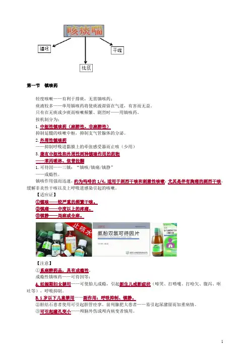 第一节 镇咳药