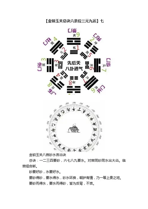 【金锁玉关总诀六亲位三元九运】七