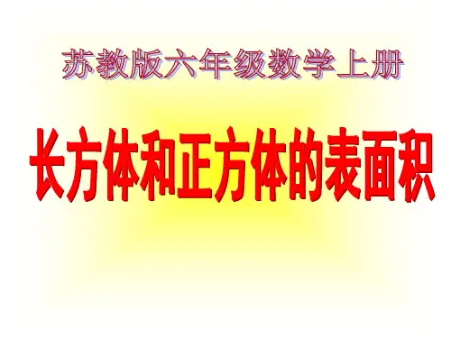 六年级上册数学课件-一、长方体和正方体 《长方体和正方体的表面积》苏教版(2018年秋) (共14张