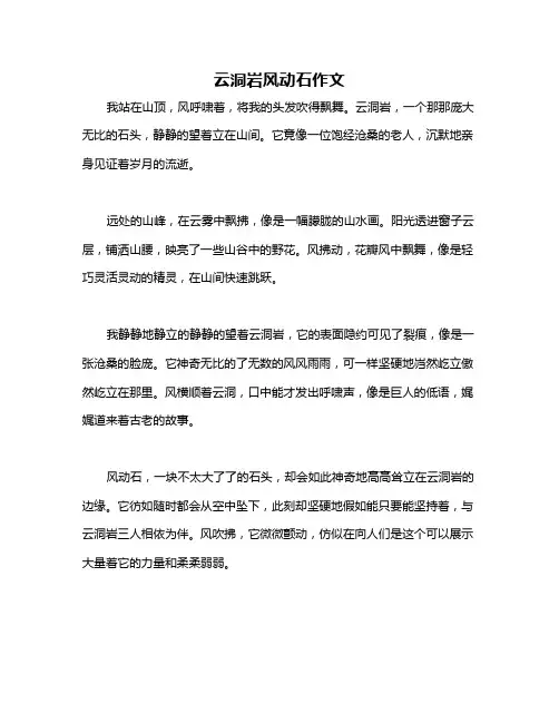 云洞岩风动石作文