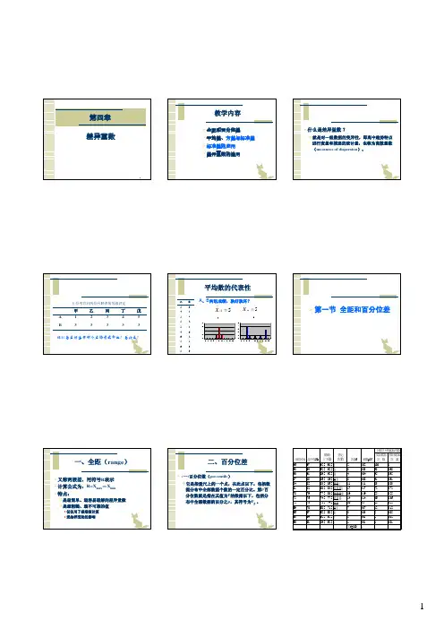 第四讲 心理统计学-差异量数