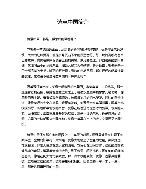 诗意中国简介