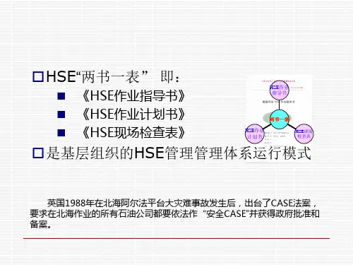 HSE两书一表
