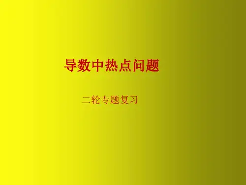导数在函数中的应用课件-2023届高三数学二轮专题复习
