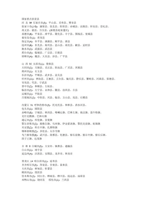 国家重点扶贫县